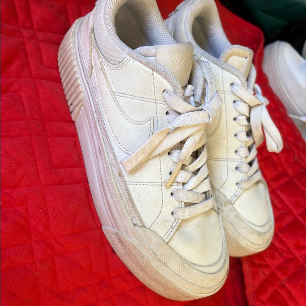 Nike Women's white Platform Sneakers